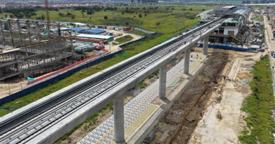Foto del viaducto de la Línea 1 del Metro de Bogotá, en el suroccidente de la capital.