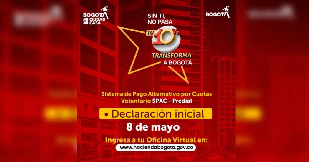 Pieza gráfica de pago de impuesto.