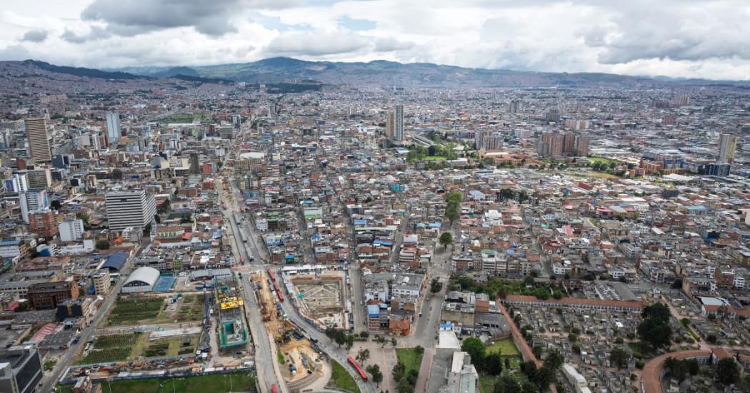 Foto panorámica de Bogotá.