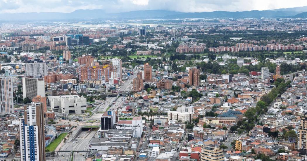 Foto panorámica de Bogotá.