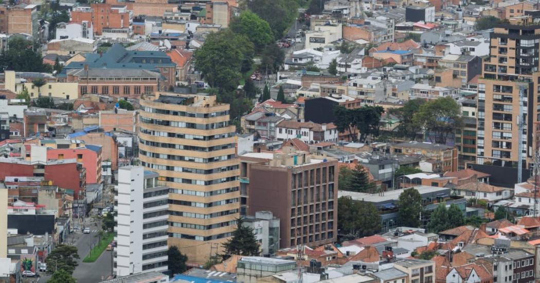 Fotografía panorámica de Bogotá