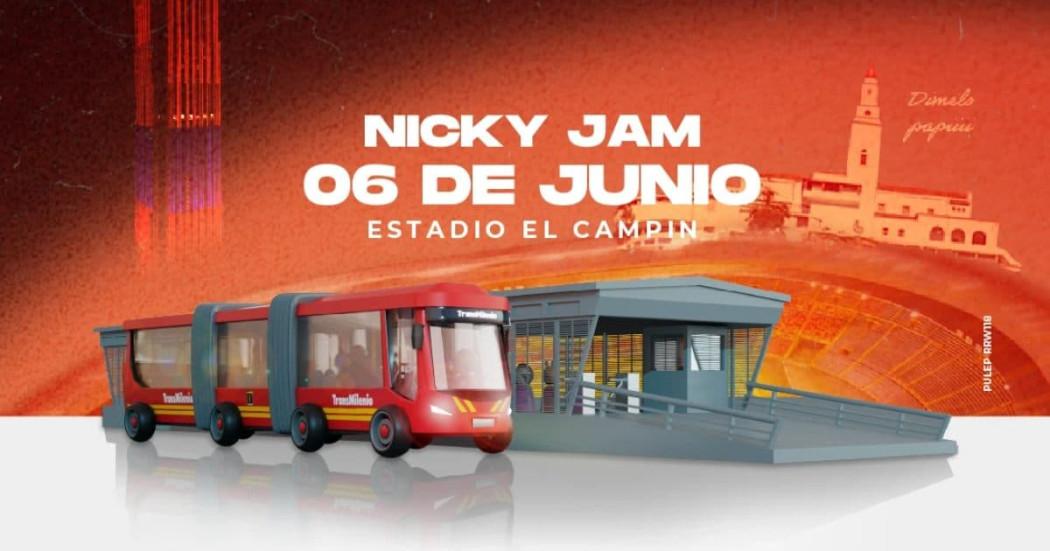 Pieza gráfica de concierto de Nicky Jam