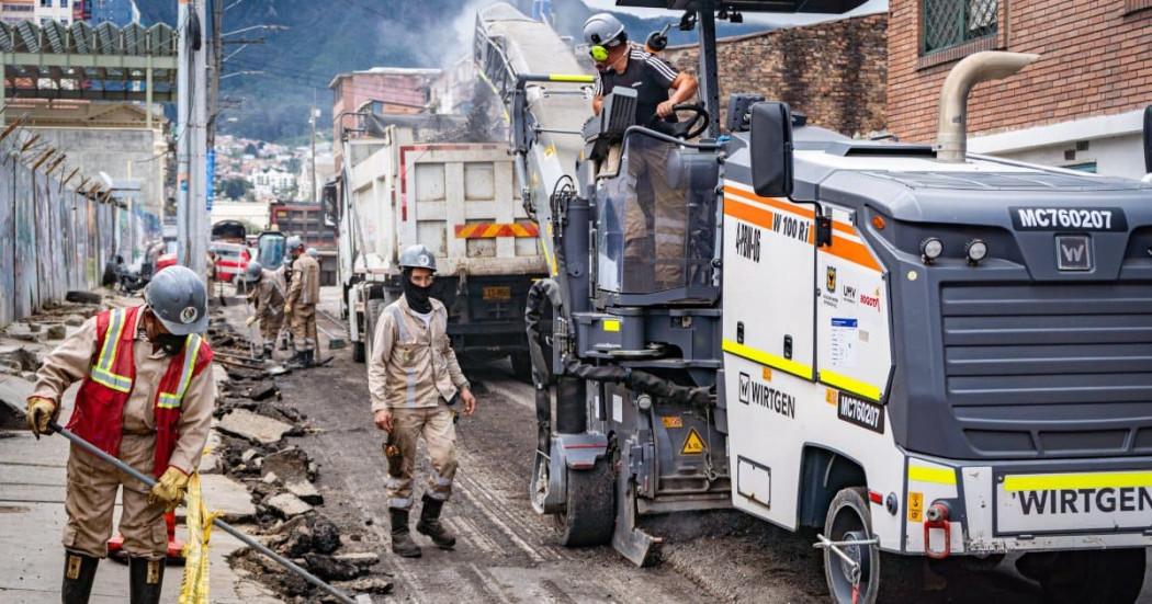 Foto de trabajos adelantados en el centro