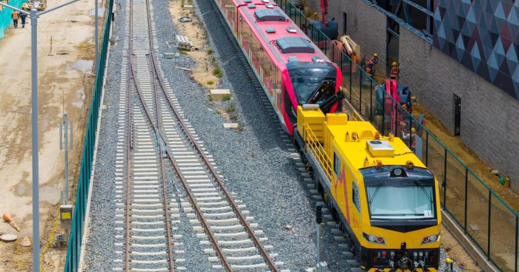 Foto de vehículo auxiliar de la Línea 1 Metro de Bogotá