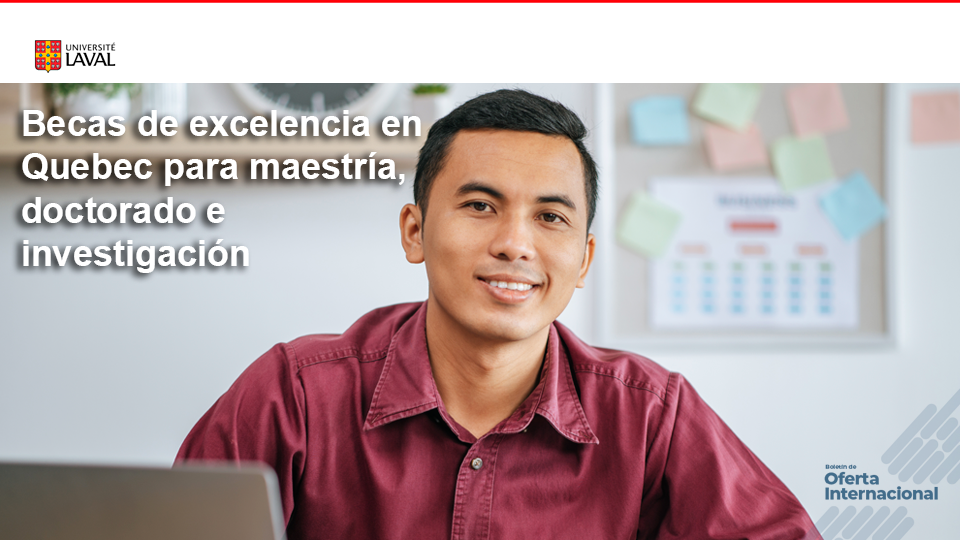 Estudiante internacional realizando investigación en universidad de Quebec