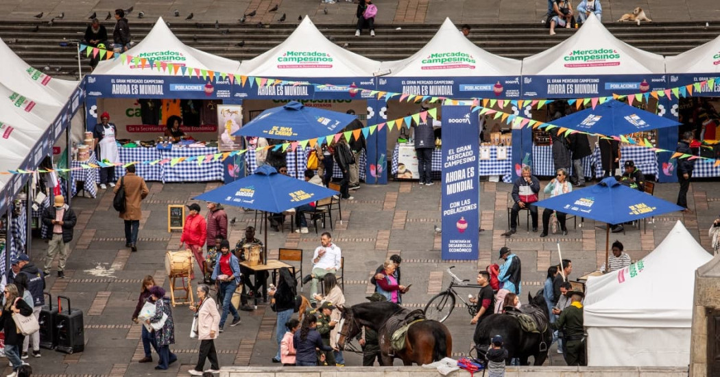 Foto del Gran Mercado Campesino de Bogotá que conectó a más de 200 productores con los capitalinos.