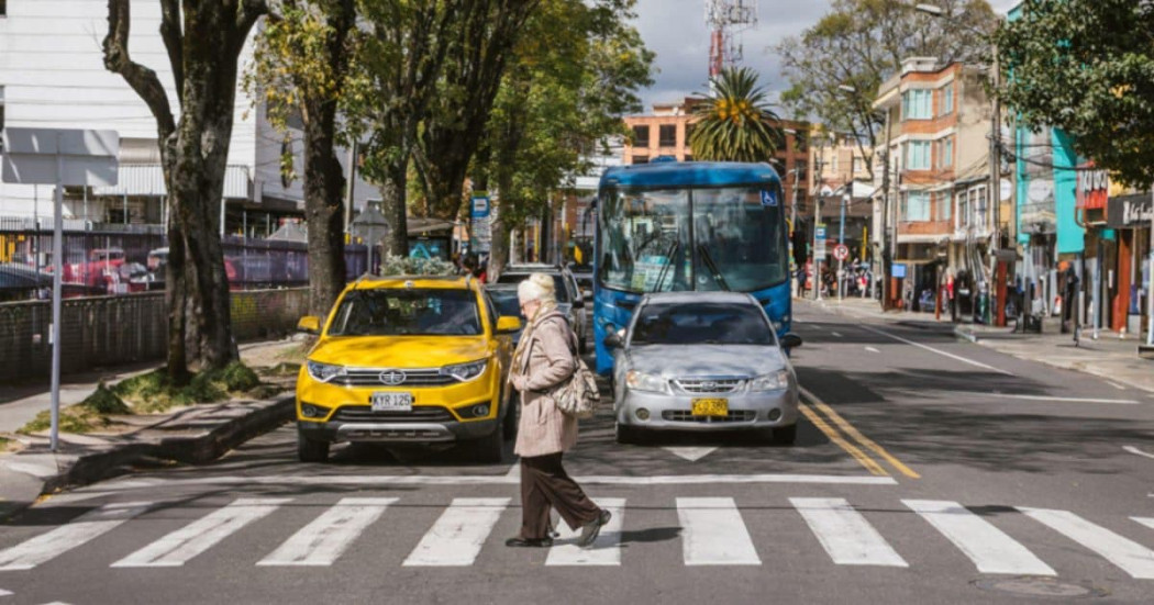 Foto de una vía de Bogotá 