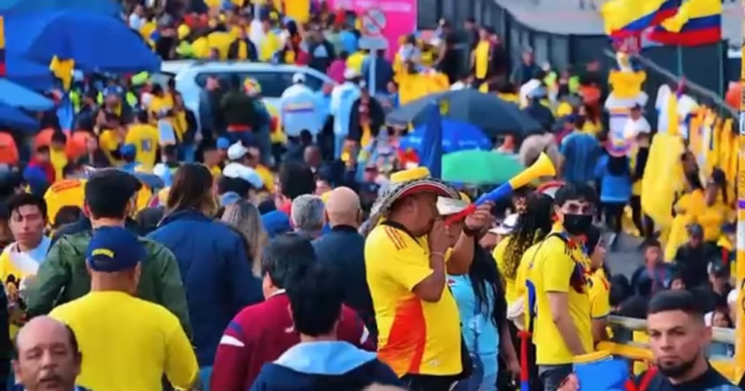 Multitud de hinchas de la Selección Colombia 