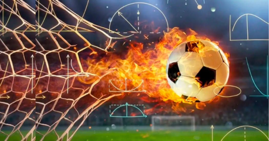 Imagen de una portería de una cancha en la que entra un balón de fútbol.