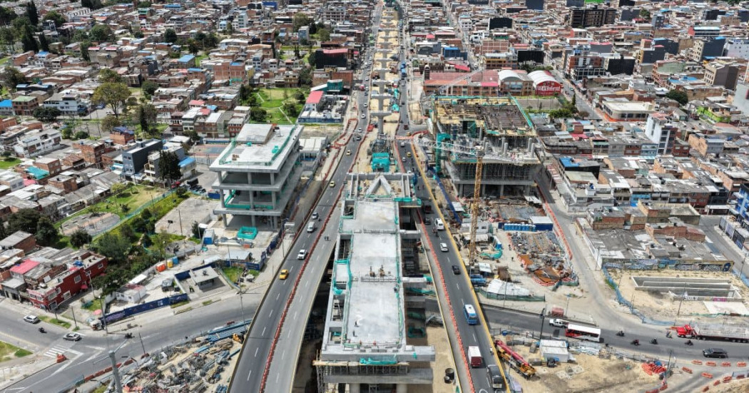 Foto de un frente de obra del Metro. 