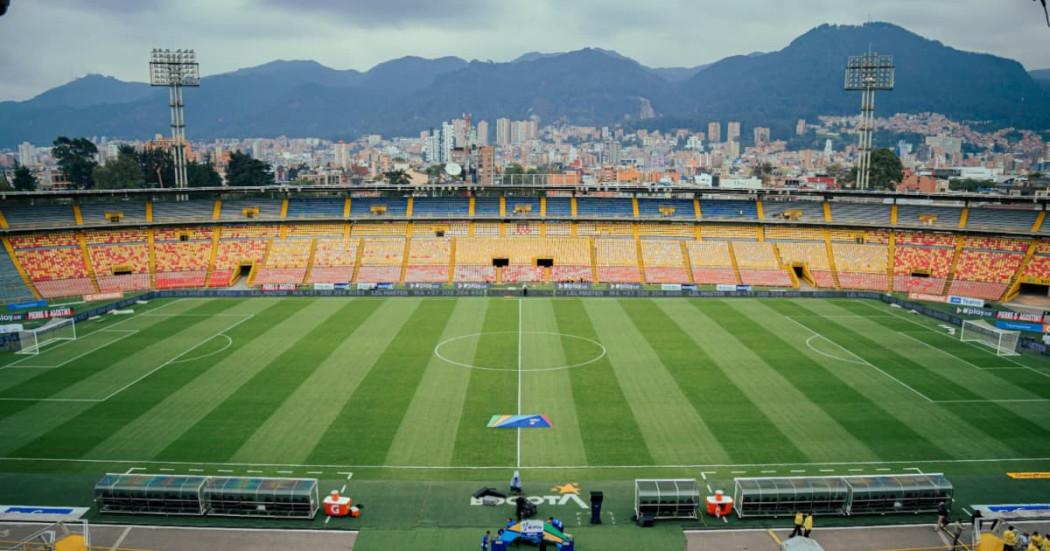 Foto de la gramilla del estadio Nemesio Camacho El Campín de Bogotá