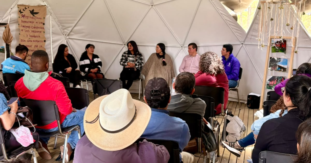 Foto deuna comunidad campesina de la localidad de Usme 