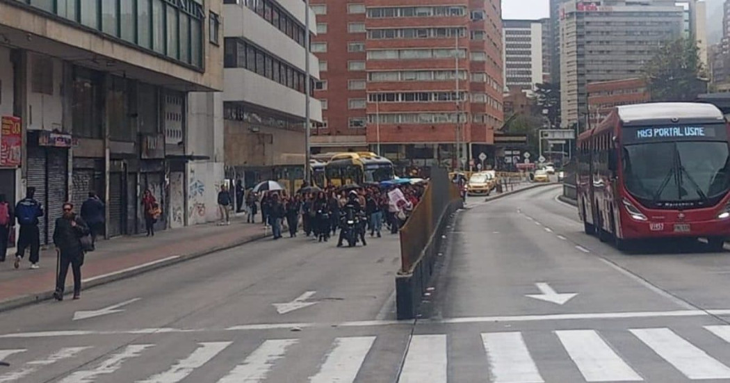 Foto de manifestaciones en Bogotá 