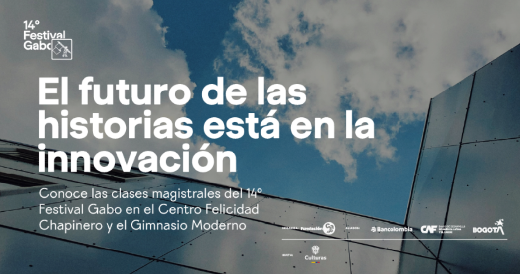 Imagen del cartel promocional de las charlas del Festival Gabo en el CEFE Chapinero.