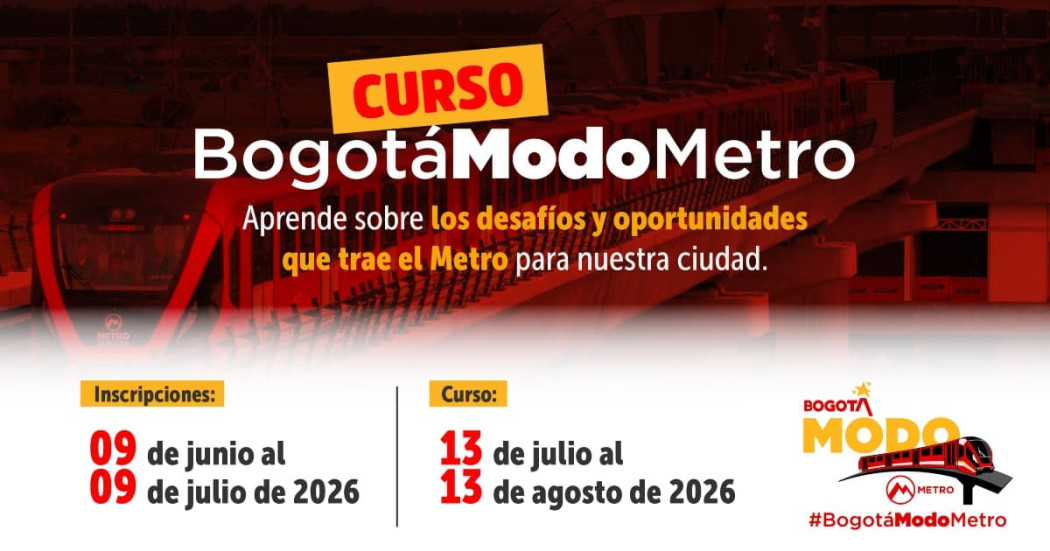 Pieza gráfica del curso Bogotá Modo Metro