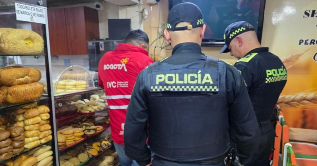 Imagen del operativo en una de las panaderías