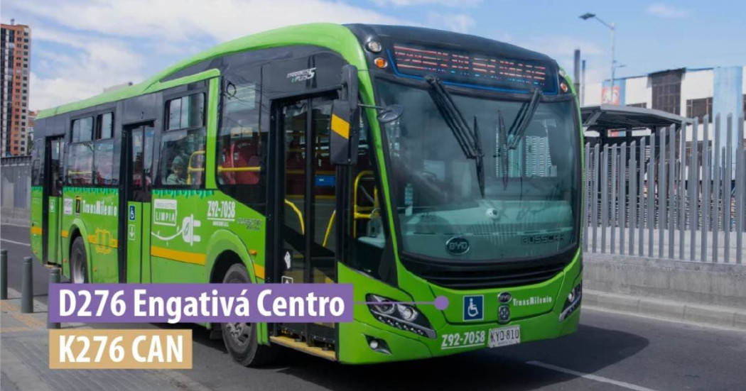 Foto de un bus de TransMilenio