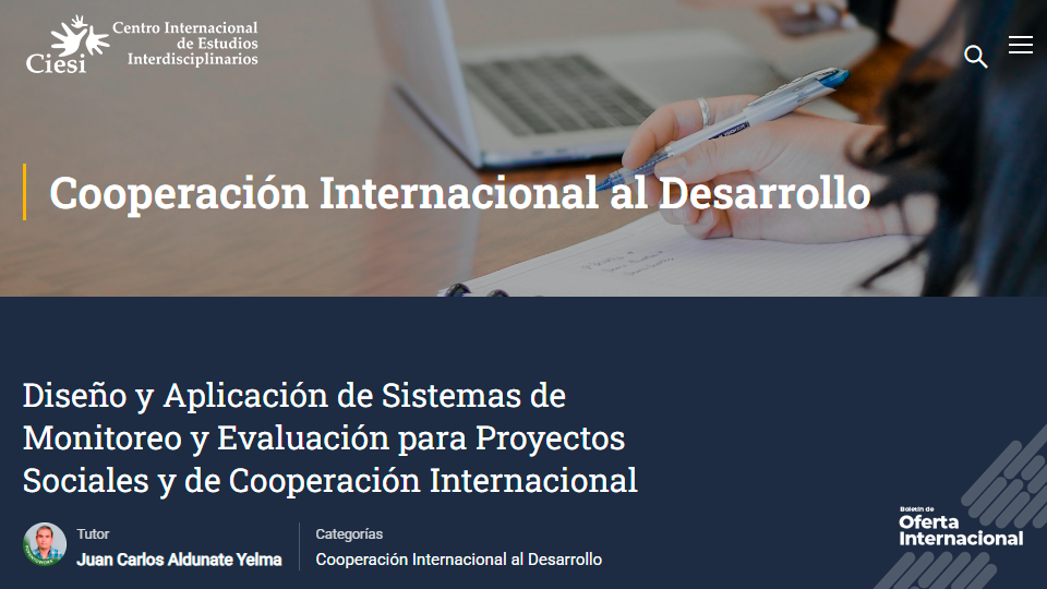 Diplomado virtual sobre monitoreo y evaluación de proyectos sociales