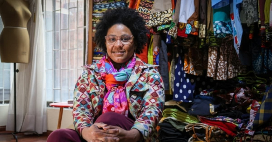 Foto de Gretha Huffington May, mujer raizal de moda en Bogotá.