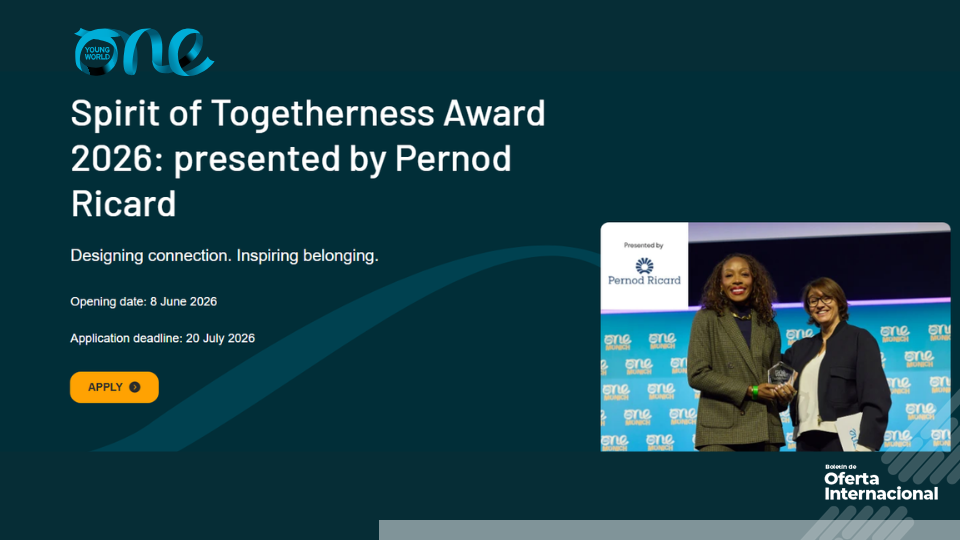 Convocatoria Spirit of Togetherness Award 2026 para jóvenes líderes