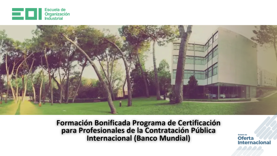 Profesionales participan en un programa internacional de contratación pública.