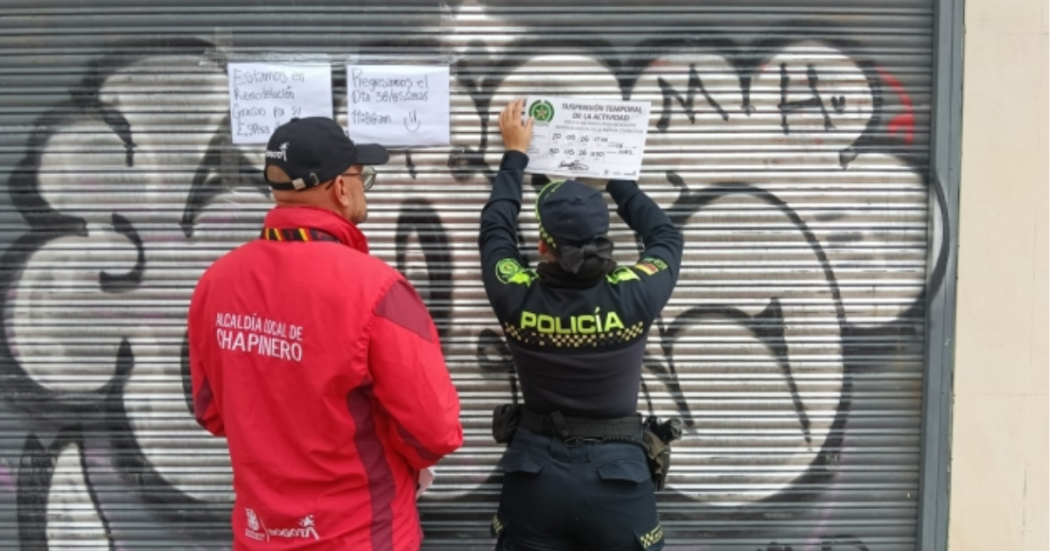 Foto de funcionarios del Distrito en operativo de seguridad