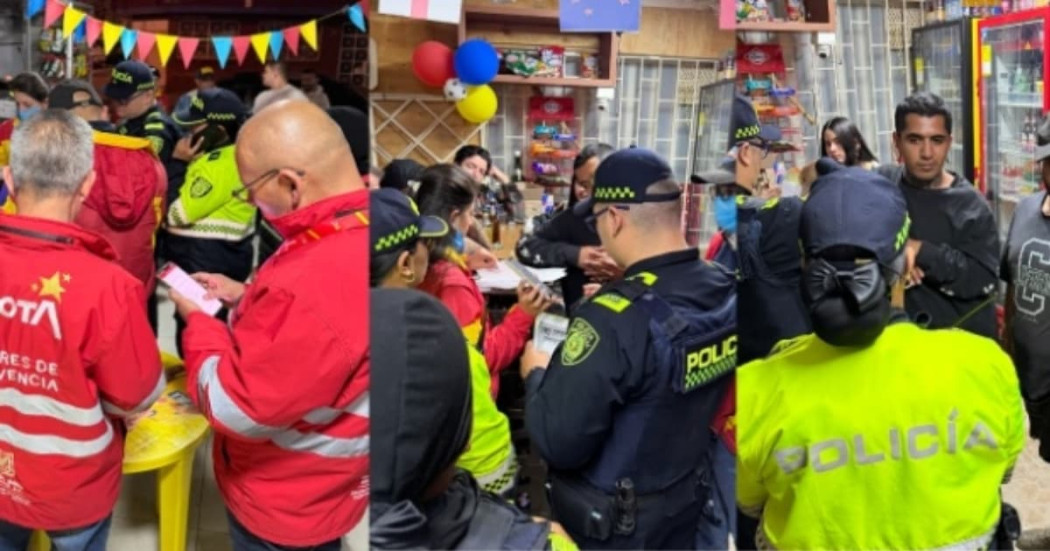 Funcionarios y policías en operativos de control a establecimiento