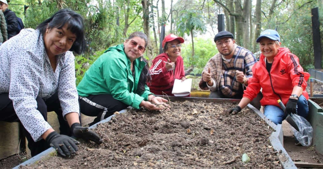 comunidad de Suba participa en actividades de siembra en la huerta del Parque Distrital Ecológico de Montaña Mirador de los Nevados