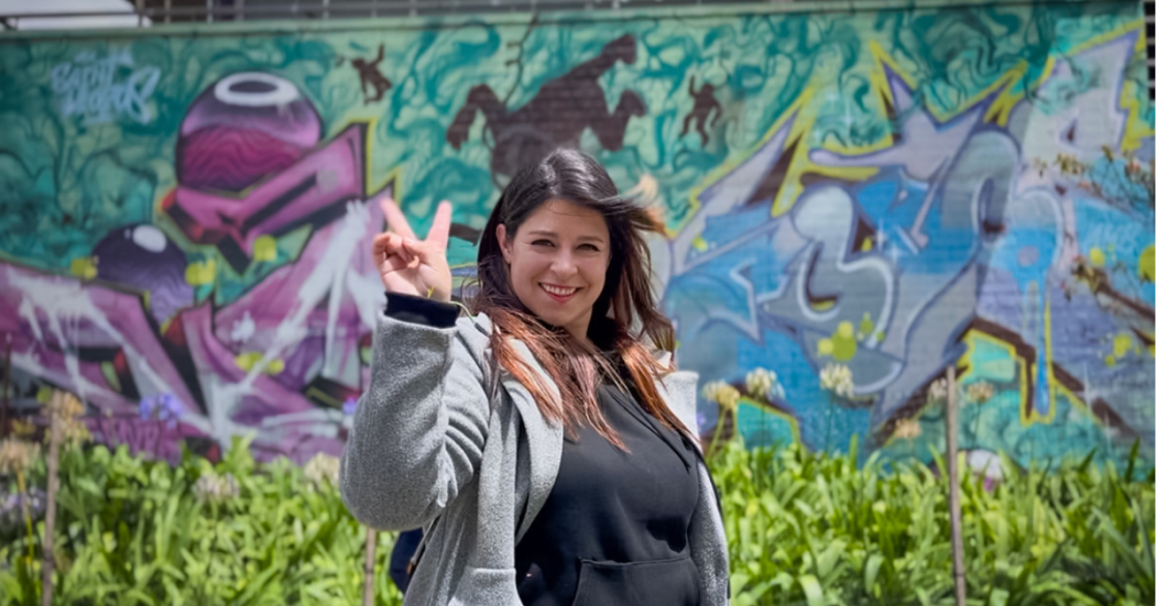 Foto de Tatiana Gómez, artista de Ciudad Bolívar.