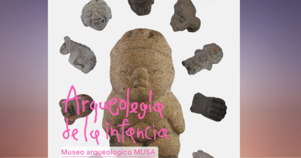 Imagen promocional de la exposición donde se aprecian varios de los objetos arqueológicos que se presentarán.