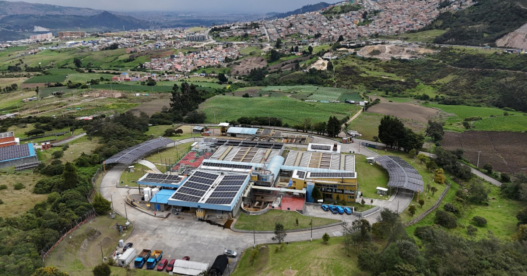 Foto panorámica que muestra la PTAP El Dorado