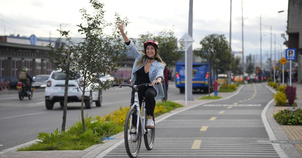 Foto de la nueva ciclorruta de la avenida 68