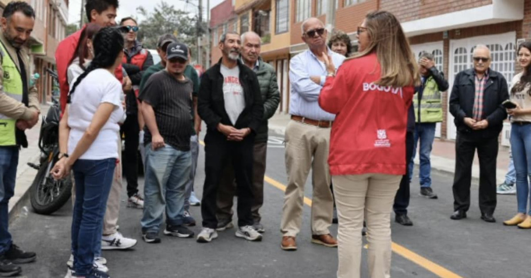 Foto de tramo vial intervenido en el barrio Fátima, al sur de Bogotá.