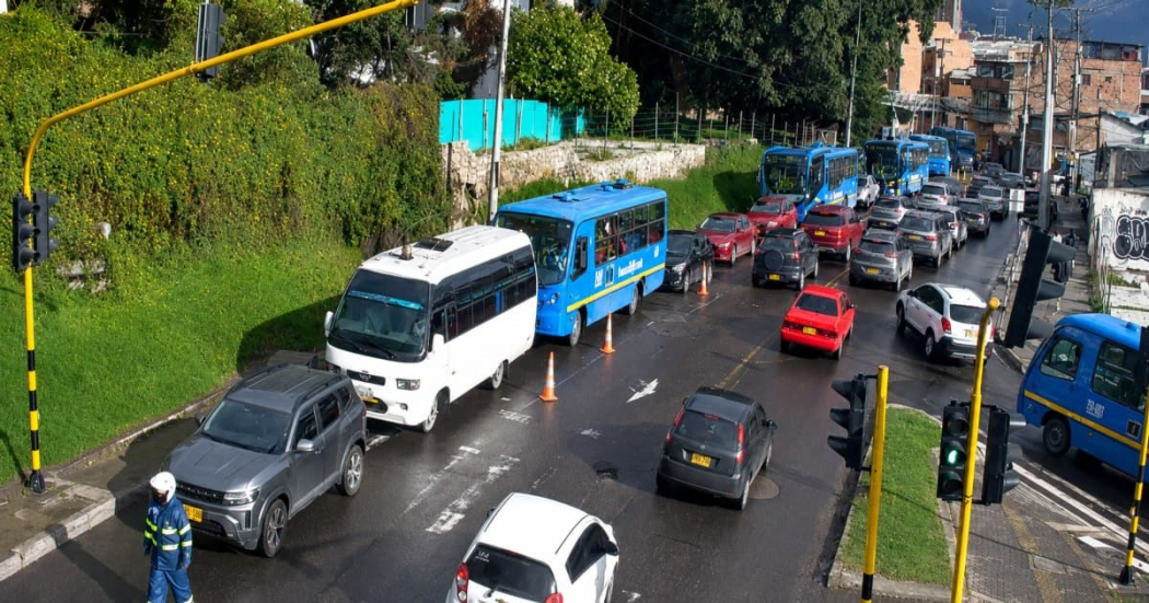 Foto del reversible de la carrera Séptima en Bogotá.