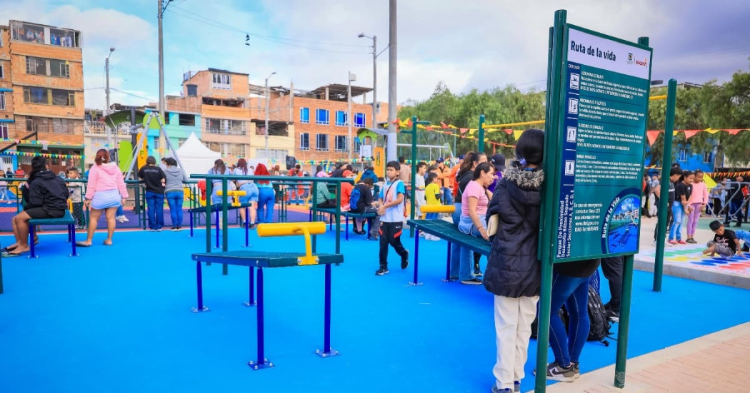 Foto del nuevo parque de La Virgen Bilbao de Suba, al norte de Bogotá.