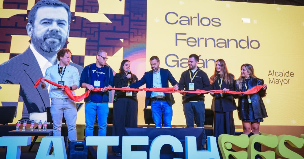 Foto de la feria Colombia Tech Week 2026 durante su inauguración en Bogotá.