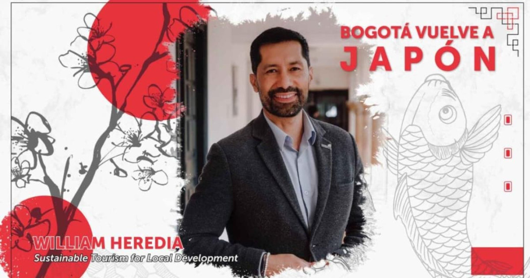 Imagen de William Heredia, quien estará representando a Bogotá en el encuentro de turismo en Japón.