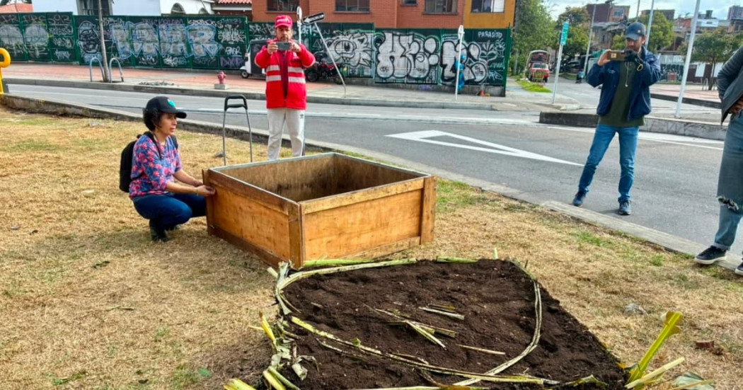 Foto de una jornada de aprovechamiento de residuos orgánicos en Bogotá,