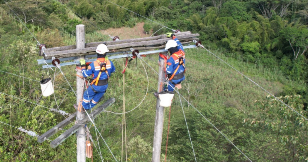 Foto que muestra trabajadores de Enel Colombia 
