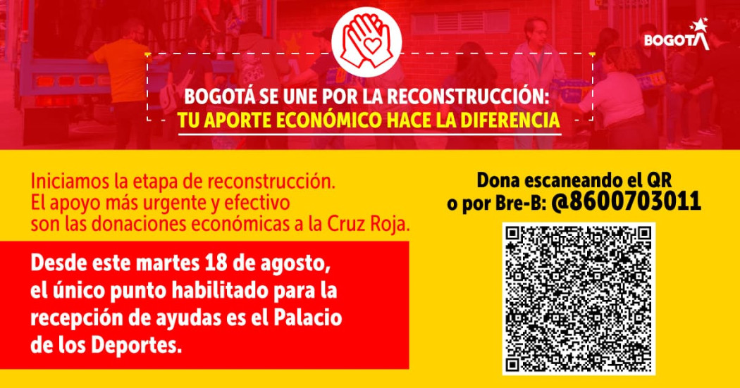 Imagen con código QR para donaciones en la cuenta de la Cruz Roja Colombiana para apoyar a los damnificados del terremoto. 