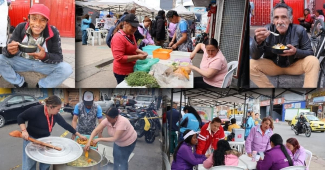Foto de la jornada de 'Juntanza Comunitaria' con bienestar en el barrio 7 de Agosto de Bogotá.