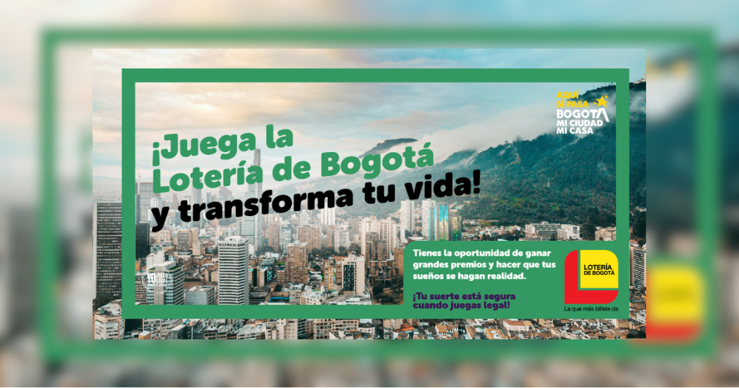 Pieza gráfica sobre la Lotería de Bogotá