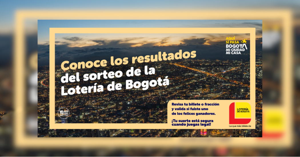 Pieza gráfica sobre la Lotería de Bogotá 