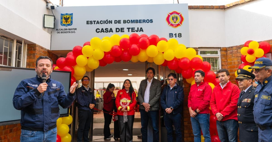Foto de la nueva Estación de Bomberos Casa de Teja en Ciudad Bolívar, al sur de Bogotá.