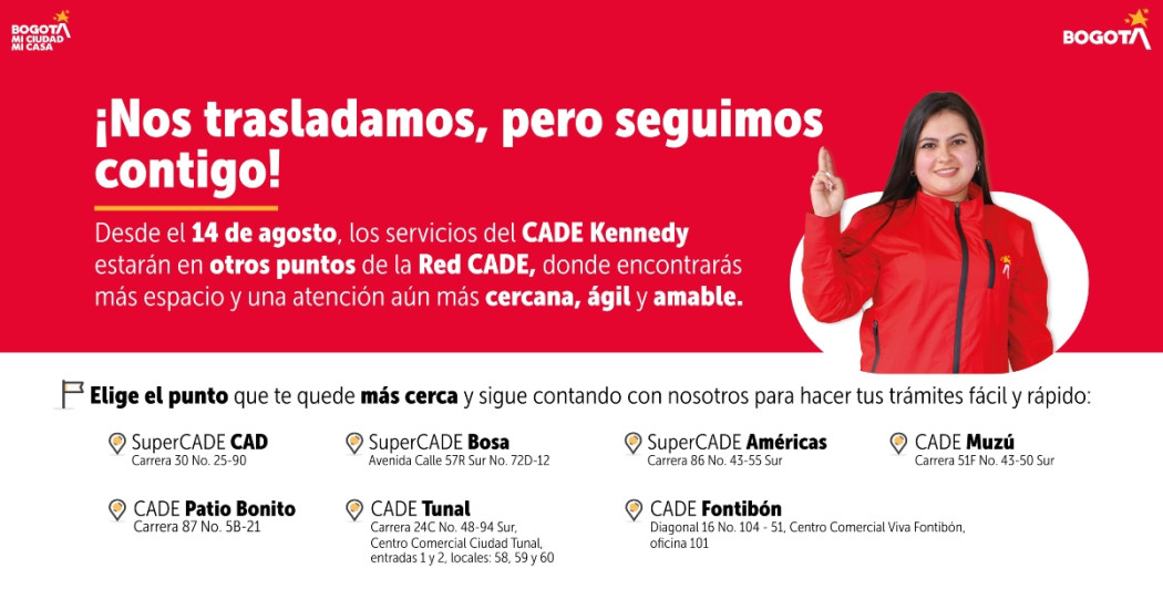 Conoce donde podrás encontrar los servicios del CADE Kennedy