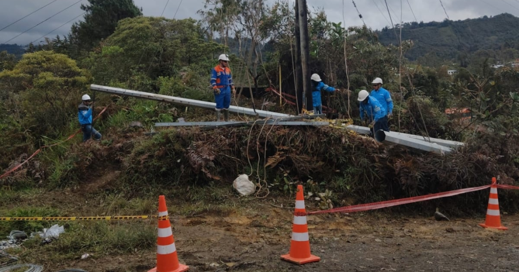 Foto que muestra personas con el uniforme de Enel Colombia.