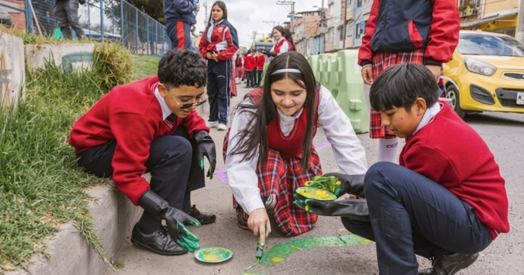 Foto del circuito peatonal en Suba