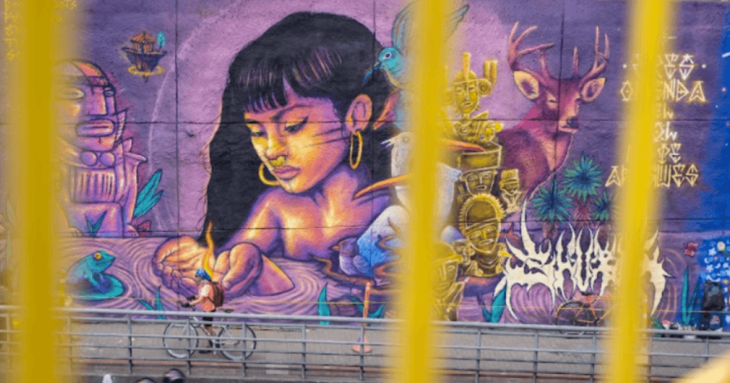 Imagen de una de las intervenciones en graffiti realizadas en la localidad de Suba