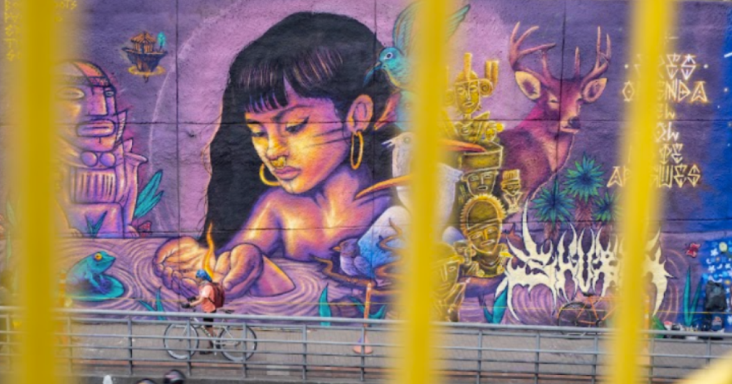 Imagen de una de las intervenciones en graffiti realizadas en la localidad de Suba