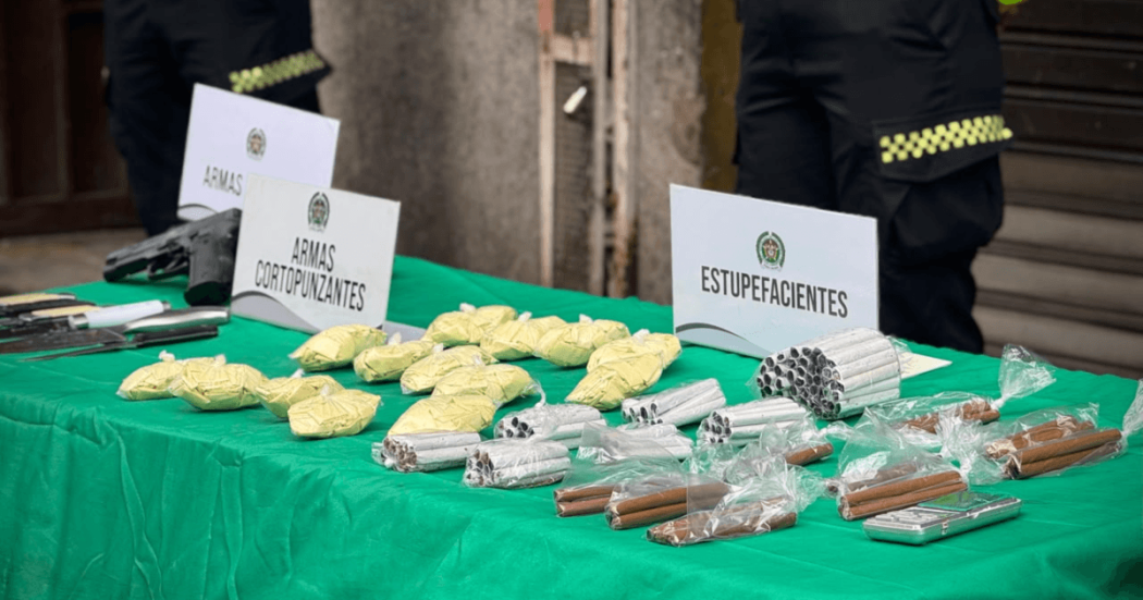 Material incautado (armas y drogas) durante operativo de La Favorita: 